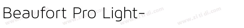 Beaufort Pro Light字体转换